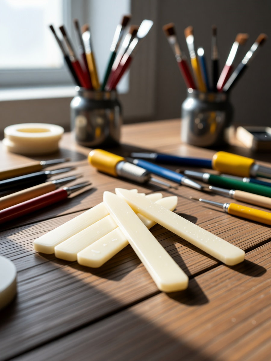 Bone Folder Tool - 5 Stück Kunststoff-Knochenfaltwerkzeug, Papierfalzwerkzeug, für Briefe,
