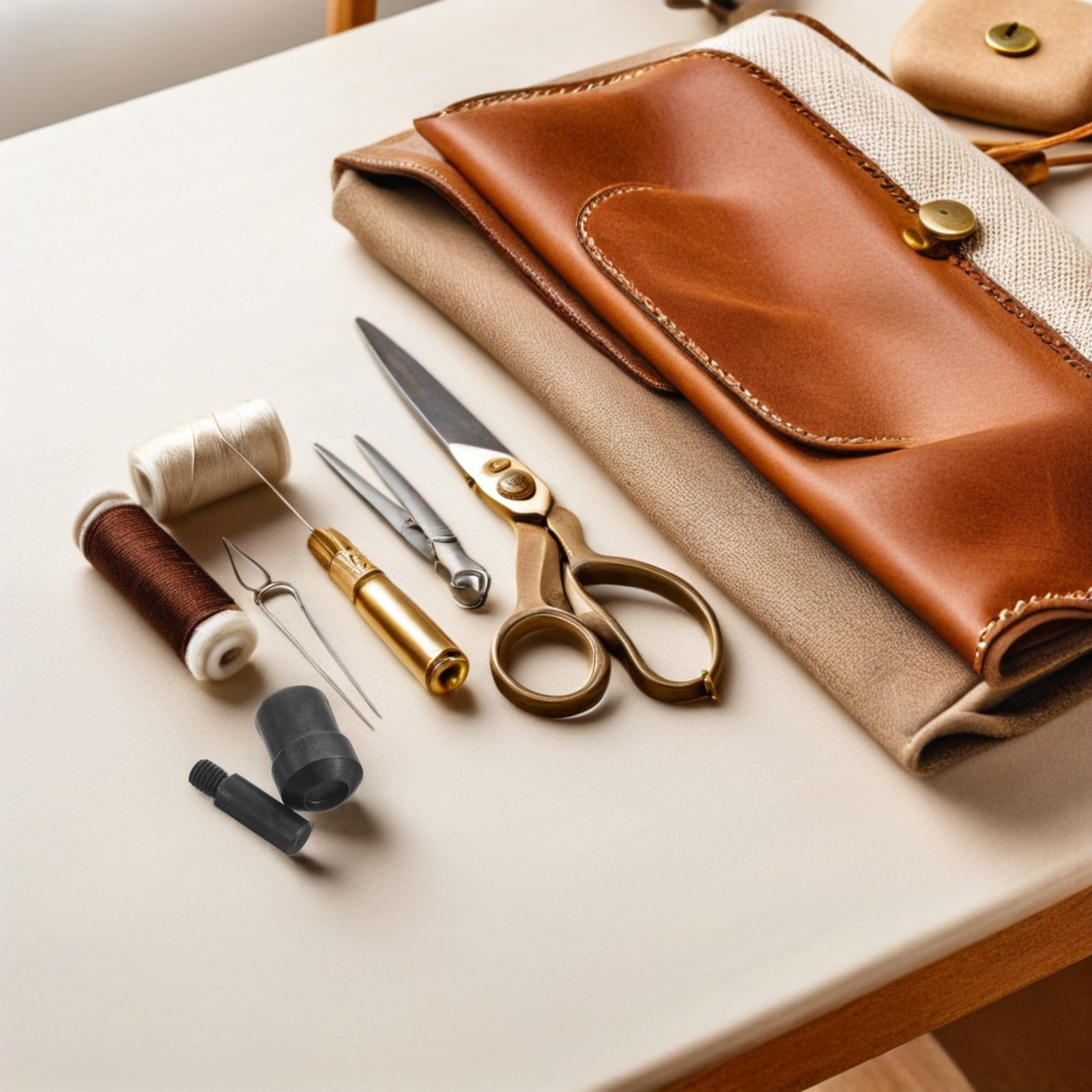Leatherwork Hand Press - 2 Stück Nieteinsatz- und Stanzwerkzeuge, robustes